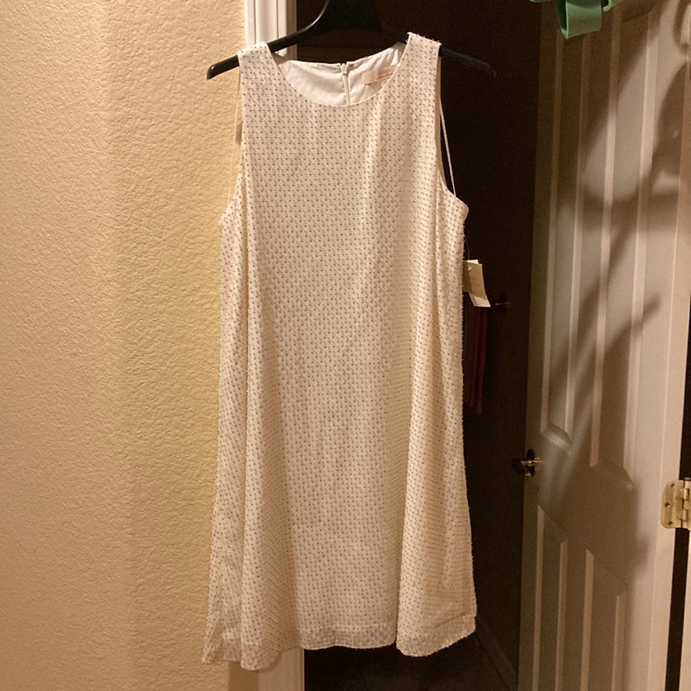 Aidan Mattox Beaded Trapeze Cocktail Dress